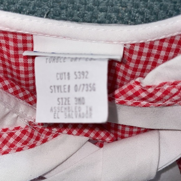 C. I. Castro and company red check sailor dress and bloomers set 3 Months - Picture 3 of 5